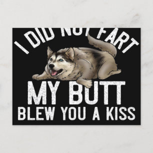 Postal Festiva Gracioso Husky Dog Kiss Husky Dog