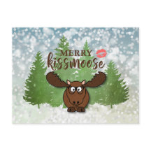 Gracioso Merry KISSMOOSE, saludo de Personalizable