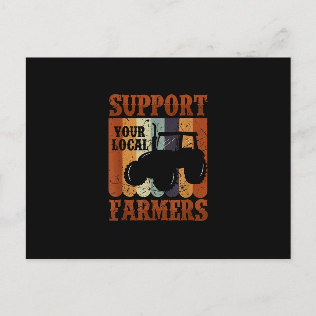 Postal Festiva Gracioso regalo granjero de pollo Granja de cabra  (Anverso)