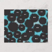 Graciosos monstruos esponjosos negros