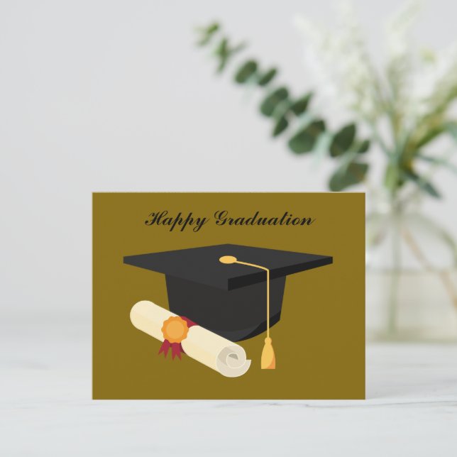 Postal Festiva Graduación feliz (Anverso de pie)