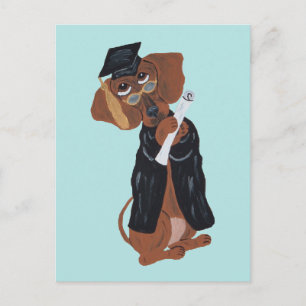 Postal Festiva Graduado de Dachshund