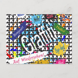 Postal Festiva Graffiti de saludos