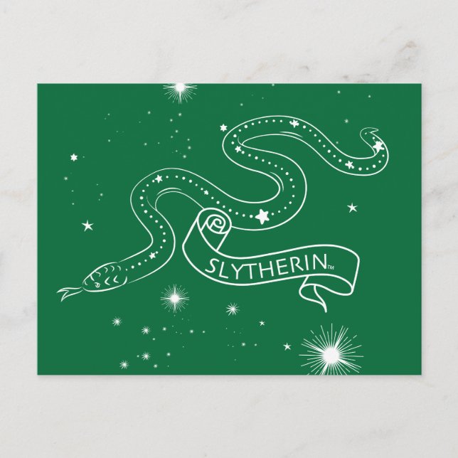 Postal Festiva Gráfica de constelación SLYTHERIN™ (Anverso)