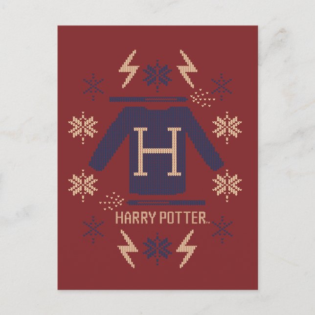 Postal Festiva Gráfica para sudaderas de resistente cruzado HARRY (Anverso)