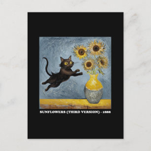 Postal Festiva Gráfico de arte de meme de Sunflowers