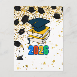 Postal Festiva Gráfico de Graduación de la Promoción de 2026 - Ed