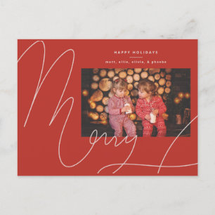Postal Festiva Gran audaz guión de diversión merry