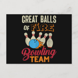 Postal Festiva Gran Balls Fire Bowling Team Shirt Funny Vintage