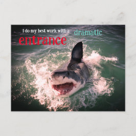 Postal Festiva Gran brea de tiburón blanco