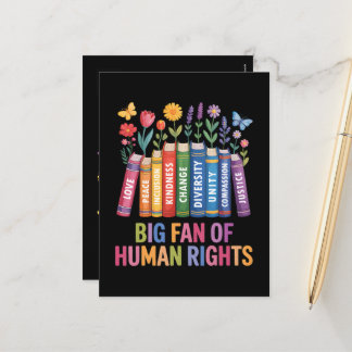 Postal Festiva Gran fan de los derechos humanos 