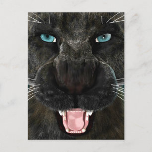 Postal Festiva Gran Gato Pantera Negra