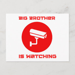 Postal Festiva Gran Hermano está Vigilando 1984 ingsoc