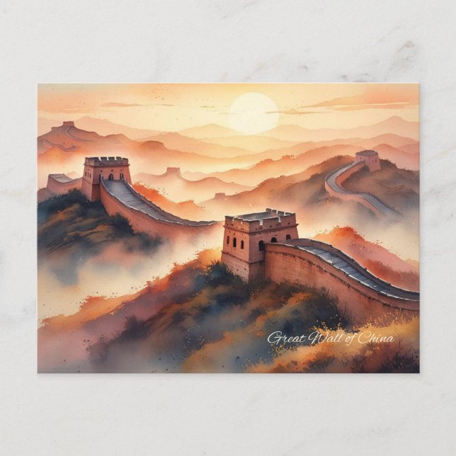 Postal Festiva Gran Muralla de China (Anverso)