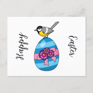 Postal Festiva Gran teta personalizado con huevo de Pascua