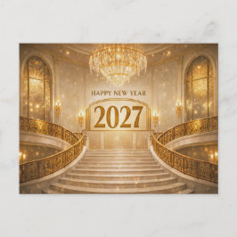 Postal Festiva Grand Gold Art Deco Staircase New Year 2027