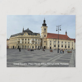 Postal Festiva Grand Square, (Piaţa Mare), Sibiu, Rumanía en