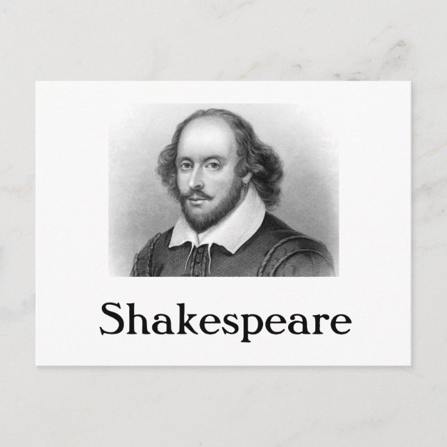 Postal Festiva Grandes Escritores - Postcard William Shakespeare (Anverso)