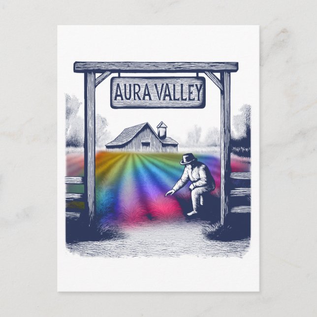 Postal Festiva Granja del Valle de Aura (Anverso)