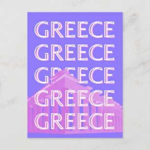 Postal Festiva Grecia, Atenas Viajes Arte, Viajes Retro