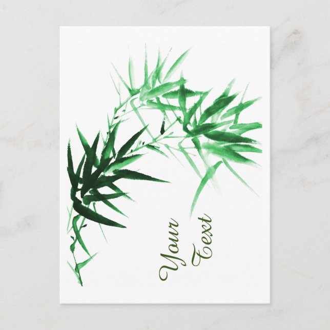Postal Festiva Green Bamboo Twig (Anverso)