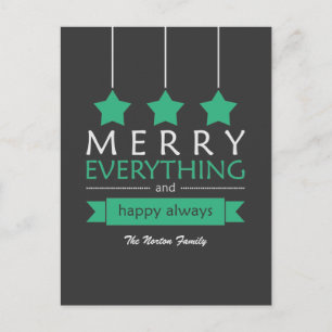 Postal Festiva Green Merry Everything Holiday