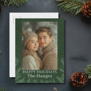 Postal Festiva Green Pine Tree Happy