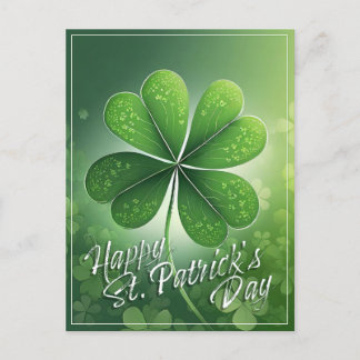 Postal Festiva Green Shamrock Happy St. Patrick's Day (8) c