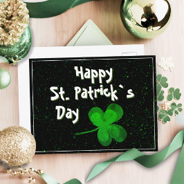 Postal Festiva Green Shamrock Irish Happy St. Patrick's Day