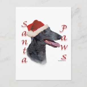 Postal Festiva Greyhound Santa Paws