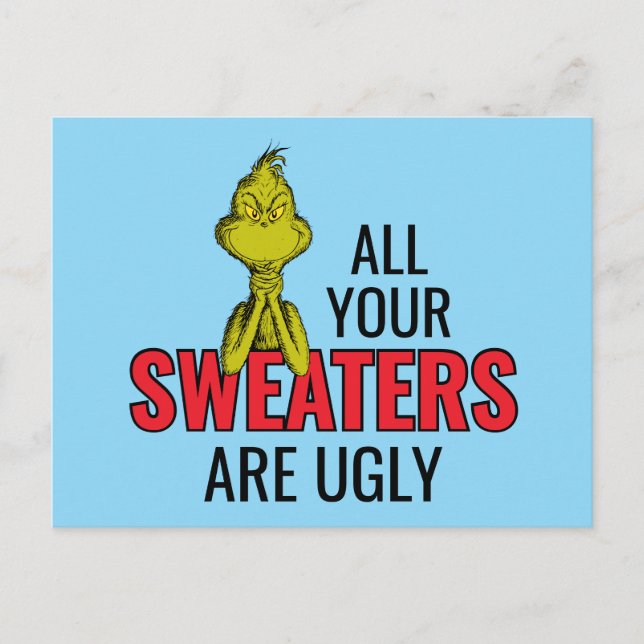 Postal Festiva Grinch | All Your Sweaters Are Ugly (Anverso)