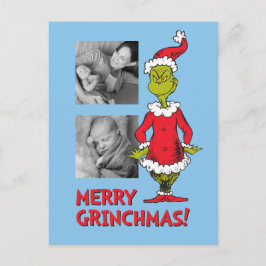 Postal Festiva Grinch clásico | Santa Claus