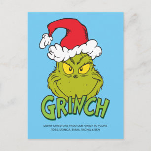 Postal Festiva Grinch Clásico   Travieso o Bueno