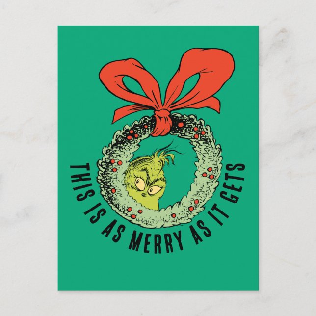 Postal Festiva Grinch | Esto es lo más alegre que puede ser (Anverso)