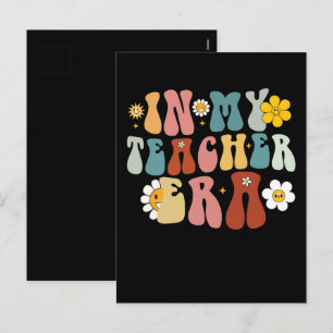 Postal Festiva Groovy En Mi Era De Maestra Regreso A Clases Maest