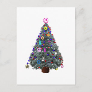Postal Festiva Groovy Hippie Christmas Tree