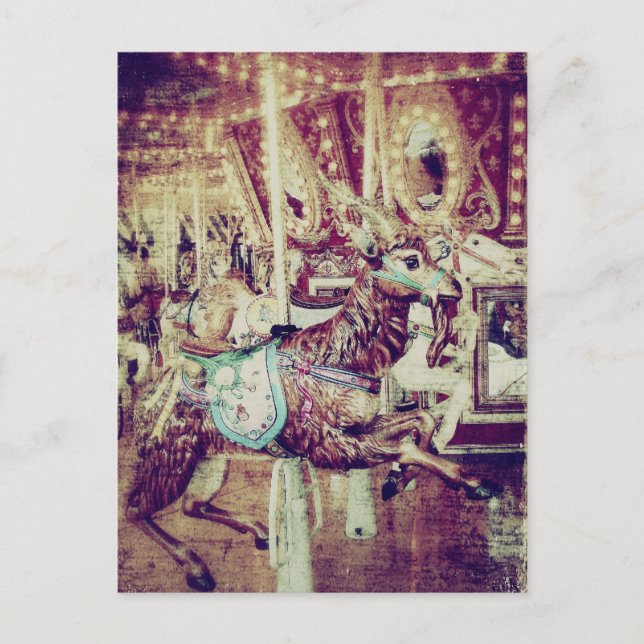 Postal Festiva Grunge Merry-Go-Round Goat (Anverso)