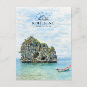Postal Festiva Grupo de islas Koh Hong Krabi Tailandia Océano