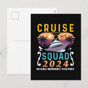 Postal Festiva Grupo de vacaciones familiares de Cruise Squad 202