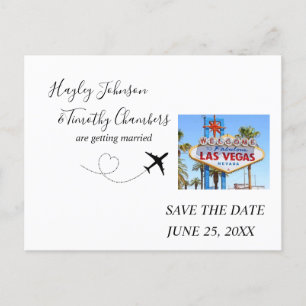 Postal Festiva Guardar la fecha para boda en Las Vegas, Nevada
