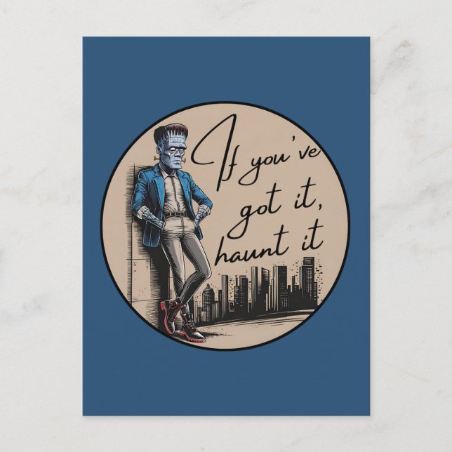 Postal Festiva Guay Frankenstein si lo tienes, atójalo (Anverso)