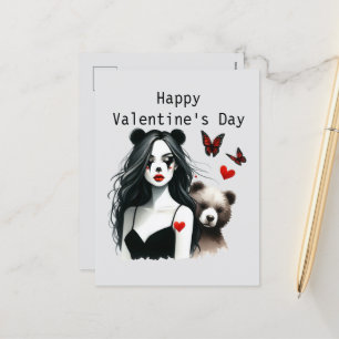 Postal Festiva Guay Gothic Feliz Día de San Valentín
