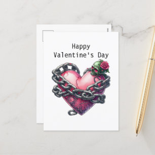 Postal Festiva Guay Gothic Feliz Día de San Valentín