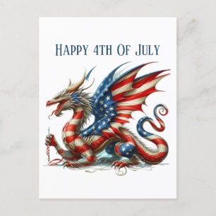 Postal Festiva Guay Patriotic dragon add message