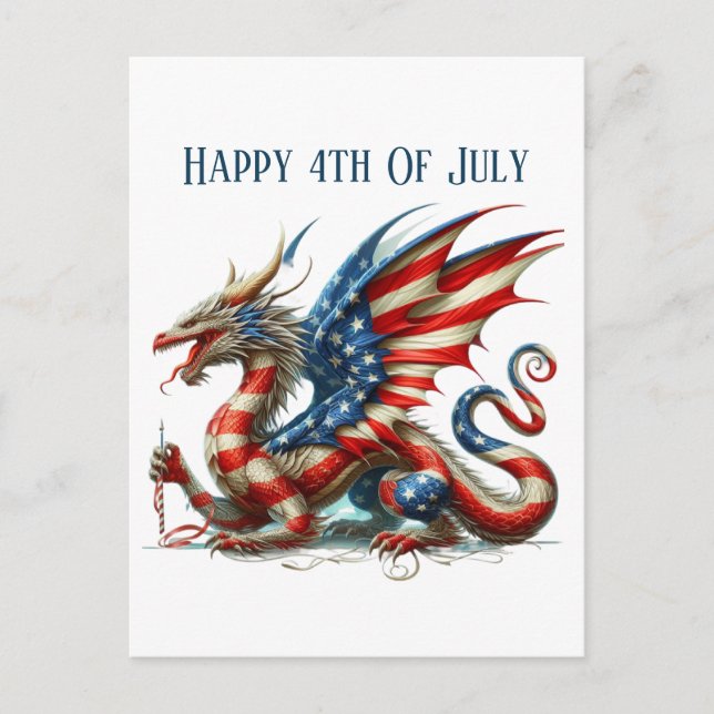 Postal Festiva Guay Patriotic dragon add message (Anverso)