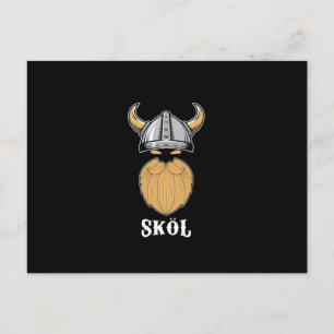 Postal Festiva Guay Viking Skol Hombres Varón Manly Cerveza