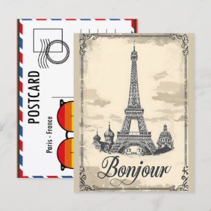 Postal Festiva Guía de viaje de París, Francia: Explorar la Ciuda