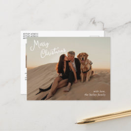 Postal Festiva Guión caprichoso foto Navidades modernos