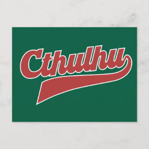 Postal Festiva Guión de la Liga Cthulhu - Letras de Eldritch vint