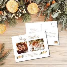 Postal Festiva Guión de los Navidades de ícono de cítricos